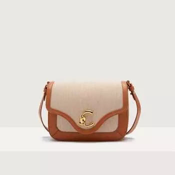 Сумка кросс-боди Coccinelle C-Me Canvas Small, цвет Natural/Cuir