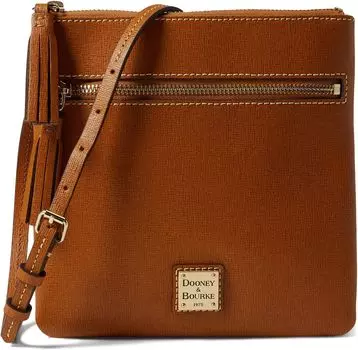 Сумка кросс-боди Dooney & Bourke Saffiano Double Zip Tassel Crossbody, натуральный