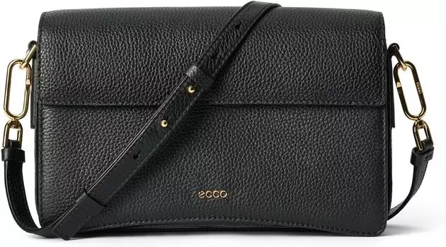 Сумка кросс-боди ECCO Large Pinch Bag, цвет Black Pebbled Leather