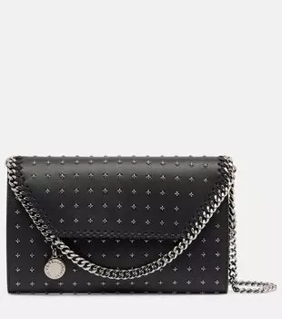 Сумка кросс-боди Falabella с декоративными элементами Stella McCartney, Black/Ruthenium