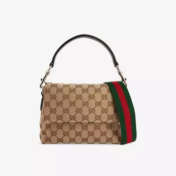 Сумка кросс-боди Gucci Web Canvas, бежевый