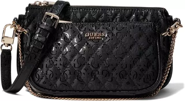 Сумка кросс-боди GUESS Yarmilla Double Pouch Crossbody, черный