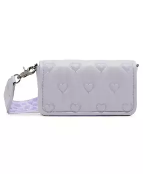 Сумка кросс-боди Heart Quilted с стеганым узором Betsey Johnson, фиолетовый