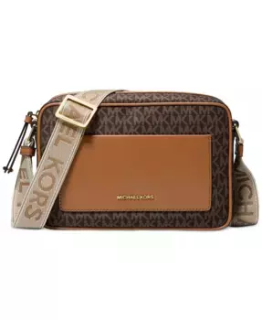 Сумка кросс-боди Jet Set Logo East West из нейлона Michael Kors, коричневый/бежевый