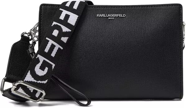 Сумка кросс-боди Karl Lagerfeld Paris Adele Crossbody, цвет Black/Silver