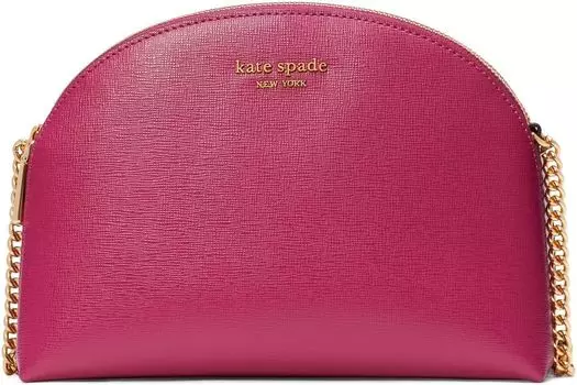 Сумка кросс-боди Kate Spade New York Morgan Saffiano Leather Double Zip Dome Crossbody, цвет Pink Dune