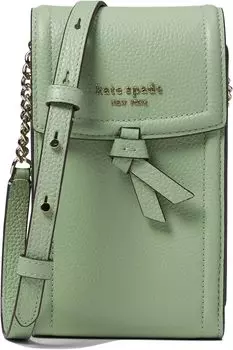 Сумка кросс-боди Kate Spade New York Knott Pebbled Leather Ns Phone Crossbody, цвет Beach Glass