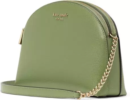 Сумка кросс-боди Kate Spade New York Morgan Saffiano Leather Double Zip Dome Crossbody, цвет Cedar Stand