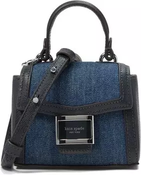 Сумка кросс-боди Kate Spade New York Katy Denim Micro Crossbody, цвет Winters Night Multi