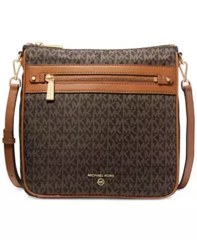 Сумка кросс-боди Logo Jet Set Charm Large North South из нейлона Michael Kors, коричневый