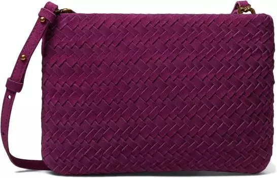 Сумка кросс-боди Madewell The Puff Crossbody Bag in Woven Suede, цвет Mulled Wine