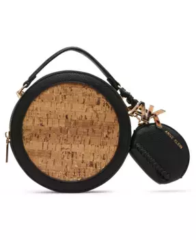 Сумка кросс-боди малого размера Cork Circle с ремешком Anne Klein, черный