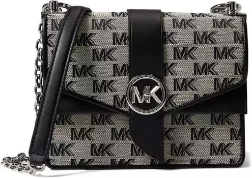 Сумка кросс-боди Michael Kors Greenwich Small Convertible Crossbody, цвет Black/Light Cream