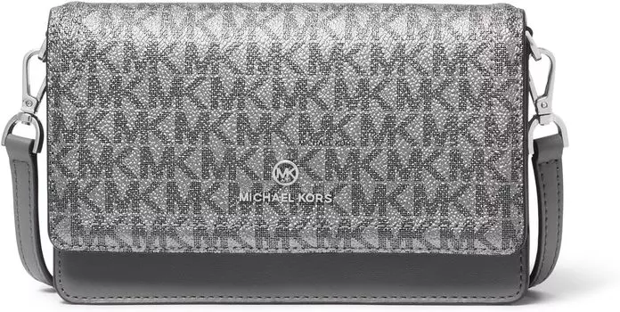 Сумка кросс-боди Michael Kors Jet Set Charm Small Phone Crossbody, цвет Dark Silver