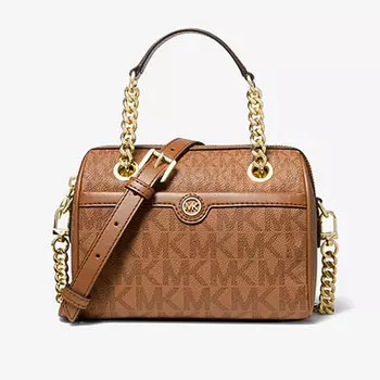 Сумка кросс-боди Michael Michael Kors Blaire Extra-Small Logo Satchel, коричневый