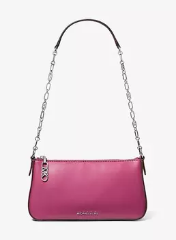 Сумка кросс-боди Michael Michael Kors Empire Medium Leather Chain-link Pochette, темно-розовый