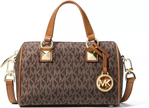 Сумка кросс-боди MICHAEL Michael Kors Grayson Small Duffle Crossbody, цвет Brown/Acorn