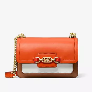 Сумка кросс-боди Michael Michael Kors Heather Extra-Small Color-Block Leather, оранжевый/мультиколор