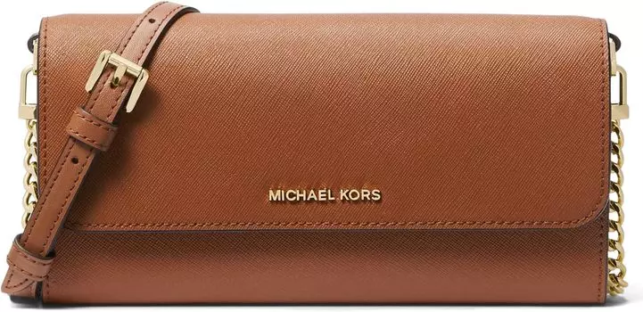Сумка кросс-боди MICHAEL Michael Kors Jet Set Large Wallet On A Chain Crossbody, цвет Luggage