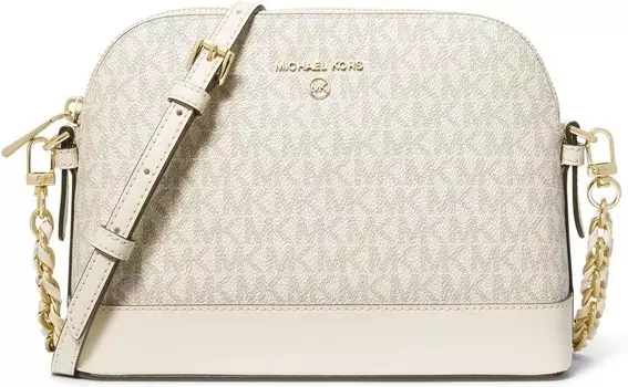 Сумка кросс-боди MICHAEL Michael Kors Jet Set Charm Large Dome Crossbody, цвет Vanilla/Cream