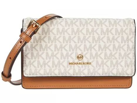 Сумка кросс-боди MICHAEL Michael Kors Jet Set Charm Small Phone Crossbody, цвет Vanilla/Acorn
