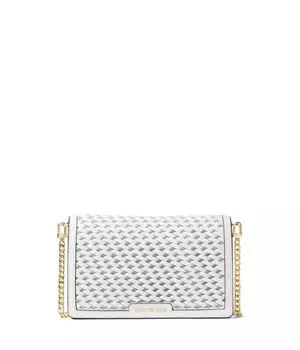Сумка кросс-боди MICHAEL Michael Kors Jet Set Medium Flap Chain Crossbody, цвет Optic White