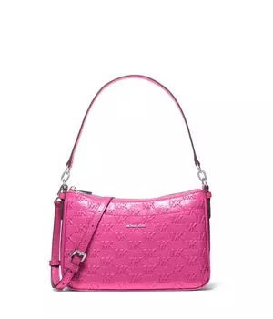 Сумка кросс-боди MICHAEL Michael Kors Jet Set Medium Top Zip Pouchette Crossbody, цвет Wild Berry