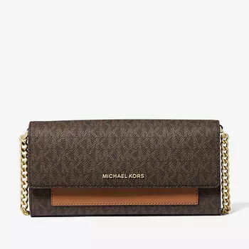 Сумка кросс-боди Michael Michael Kors Jet Set Medium Logo 2-in-1 Convertible, коричневый