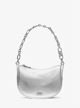 Сумка кросс-боди Michael Michael Kors Kendall Small Metallic Leather Shoulder, серебристый