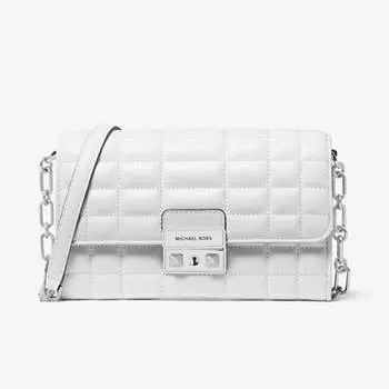 Сумка кросс-боди Michael Michael Kors Tribeca Large Leather Convertible, белый