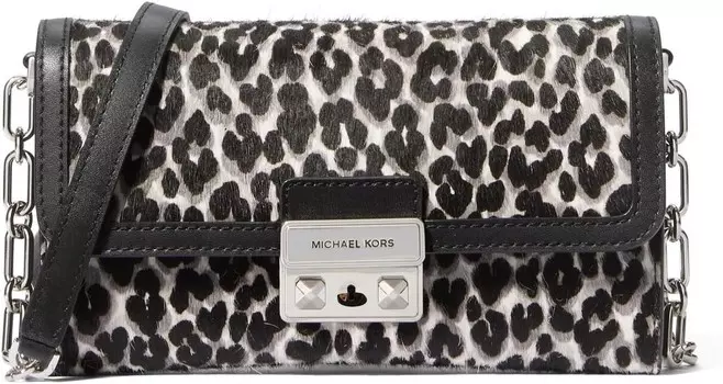 Сумка кросс-боди MICHAEL Michael Kors Tribeca Large Wallet On A Chain Crossbody, цвет Black Multi