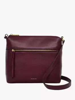 Сумка кросс-боди Radley Fountain Mews Leather Zip-Top, цвет merlot