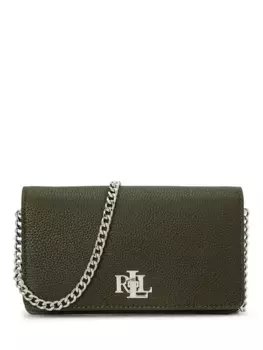 Сумка кросс-боди Ralph Lauren Lauren Ralph Lauren Pebbled Leather Flapover, цвет dark olive