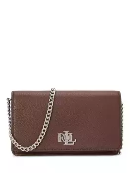 Сумка кросс-боди Ralph Lauren Lauren Ralph Lauren Pebbled Leather Flapover, цвет dark mahogany
