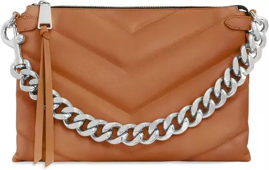 Сумка кросс-боди Rebecca Minkoff Edie Maxi Crossbody, цвет Saddle