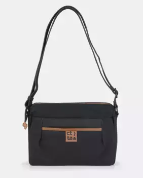 Сумка кросс-боди с молнией Caminatta, черный