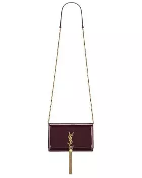 Сумка кросс-боди Saint Laurent Kate Tassel Chain Wallet, цвет Dark Red Wine