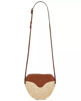Сумка кросс-боди Saint Laurent Le Coeur Satchel, цвет Natural & Brick