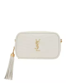 Сумка кросс-боди Saint Laurent Mini Lou Chain Camera, цвет Crema Soft