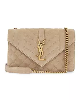 Сумка кросс-боди Saint Laurent Small Envelope Chain, цвет Matt Gold