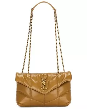 Сумка кросс-боди Saint Laurent Toy Puffer, цвет Tabac Brown