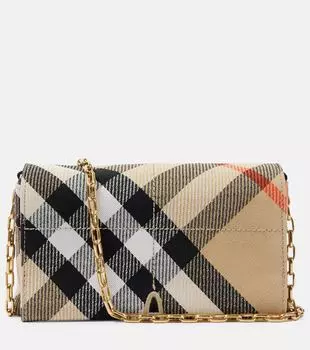 Сумка кросс-боди Snip Check Mini Burberry, песочный