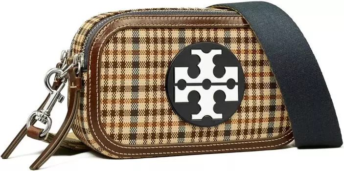 Сумка кросс-боди Tory Burch Miller Plaid Mini Crossbody Bag, разноцветный