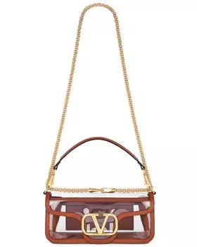 Сумка кросс-боди Valentino Garavani Loco Shoulder, цвет Transparent & Selleria