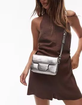 Сумка-кроссбоди Allsaints Jupiter в серебряном цвете