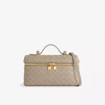 Сумка-кроссбоди кожаная Bottega Veneta Bang Bang, серо-золотой