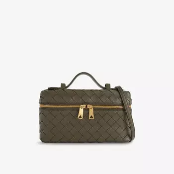 Сумка-кроссбоди кожаная Bottega Veneta Bang Bang, золото-зеленый