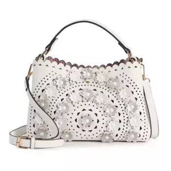 Сумка-кроссбоди Piper с 3D цветком Mellow World, белый