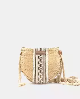 Сумка-кроссбоди Sim Sastre бежевого цвета SANTORINI с застежкой-молнией, бежевый