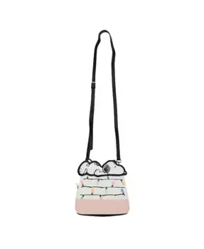 Сумка-кроссбоди Snoopy Christmas Dog House Pink 7.75" Dome Peanuts, розовый